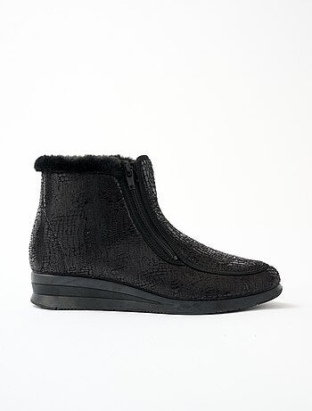 Boots grande largeur double glissière - Afibel