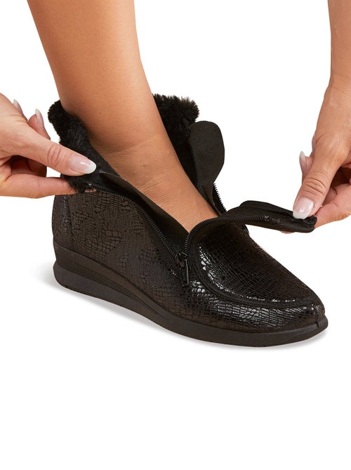 Boots grande largeur double glissière - Afibel - Kiabi