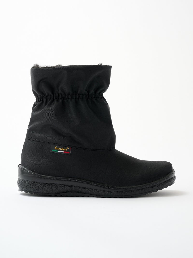 Boots imperméables grande largeur - Afibel Noir - Kiabi
