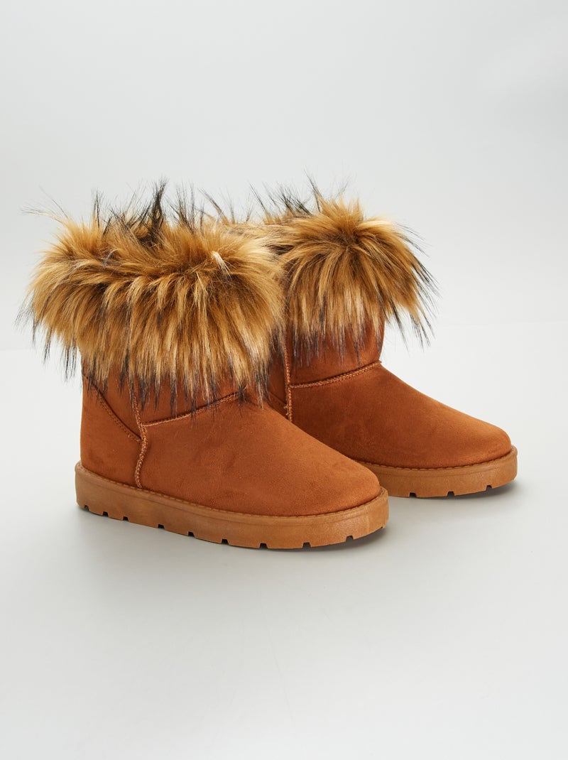 Boots intérieurs fourrés Marron - Kiabi
