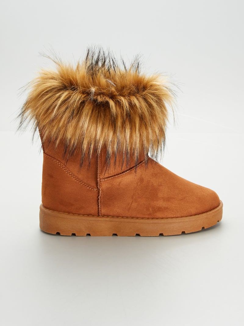 Bottines En Daim Marron Fourrées – Marque André – Pointure 37 – Occasion – Style élégant