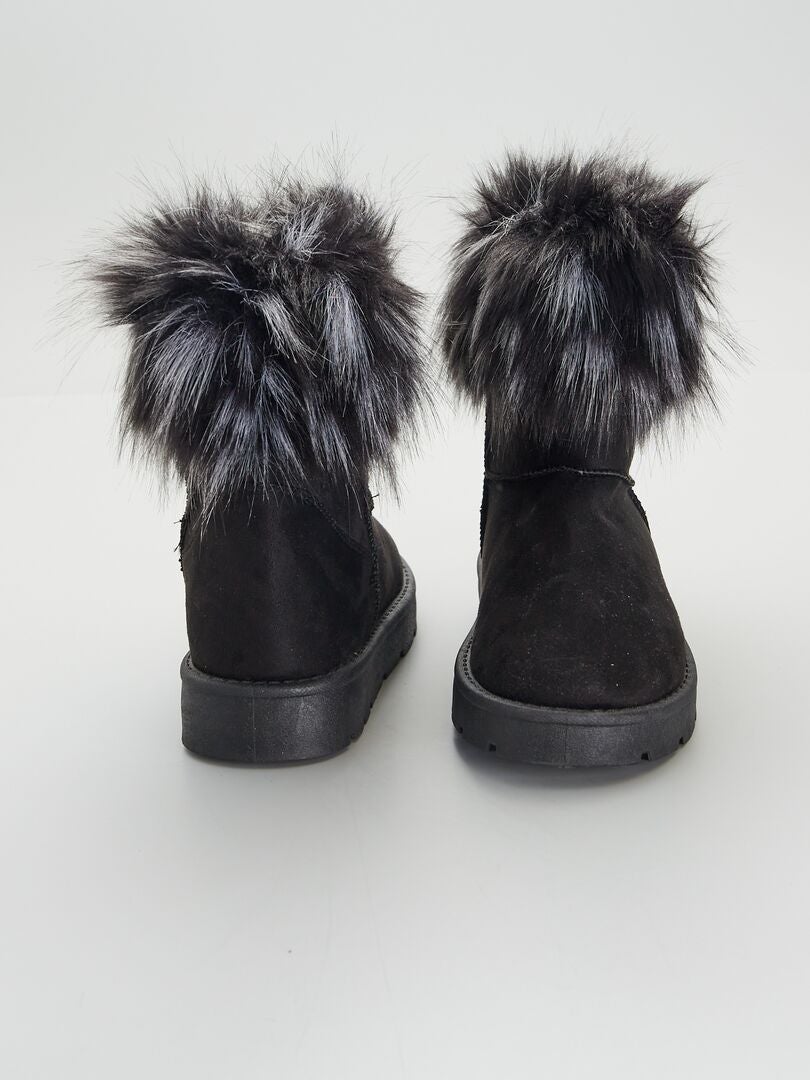 Boots intérieurs fourrés Noir - Kiabi