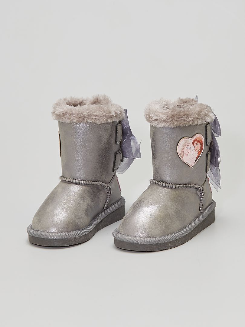 Boots 'La Reine des Neiges' gris - Kiabi