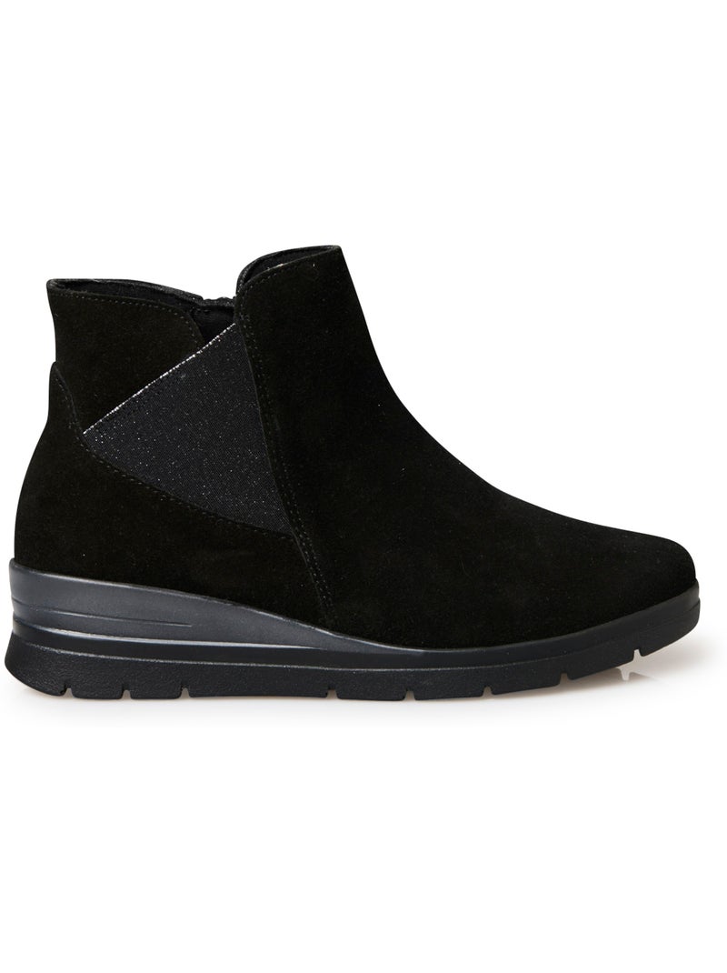 Boots large élastique et zip côté - PEDICONFORT Noir Noir - Kiabi
