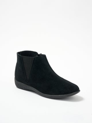 Boots largeur confort zippées élastiquées cuir