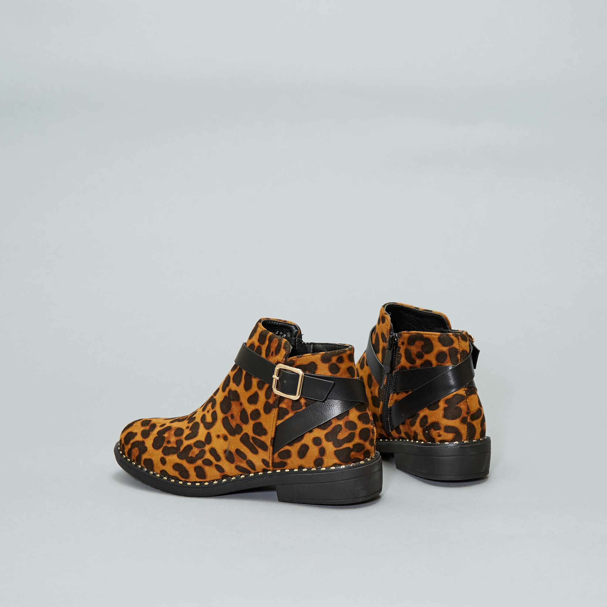 boots léopard femme