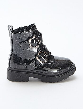 Boots lisses pailletées