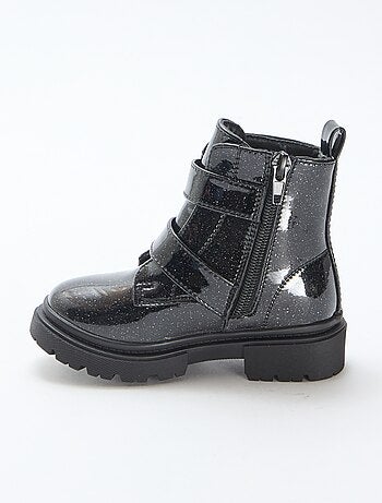 Boots lisses pailletées