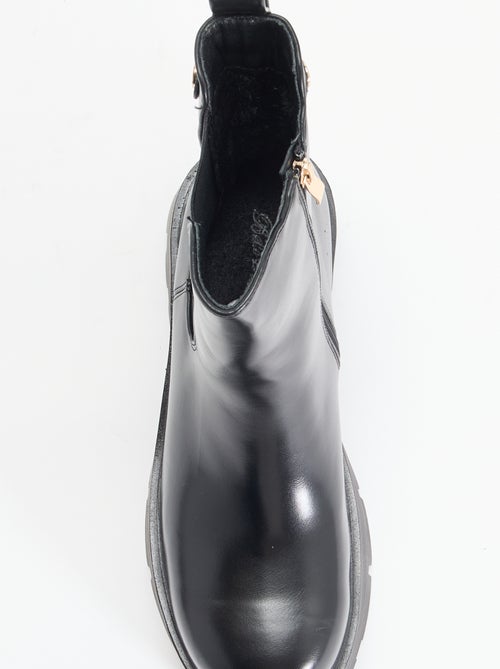 Boots mi-hautes en simili - Kiabi