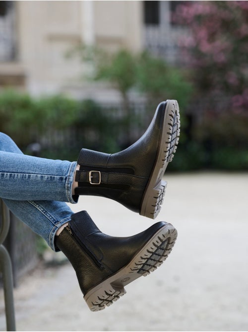 Boots molletonnées zip et élastique - PEDICONFORT - Kiabi