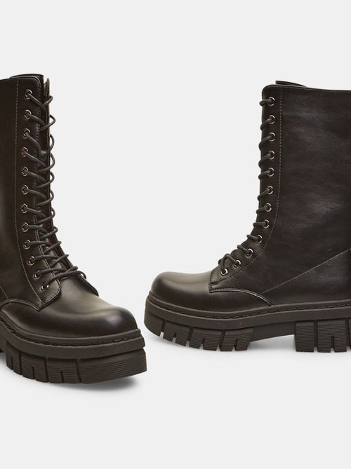 Boots montantes effet cuir BATA - Kiabi