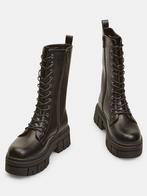 Boots montantes effet cuir BATA - Kiabi