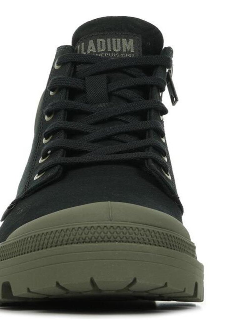 Boots Palladium Pallabase Twill Noir Vert - Kiabi