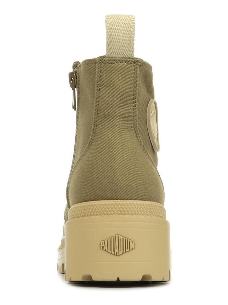 Boots Palladium Pallabase Twill Vert olive - Kiabi