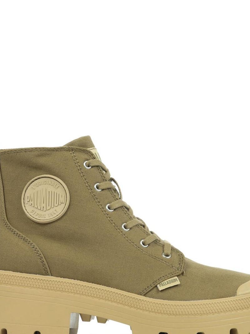 Boots Palladium Pallabase Twill Vert olive - Kiabi
