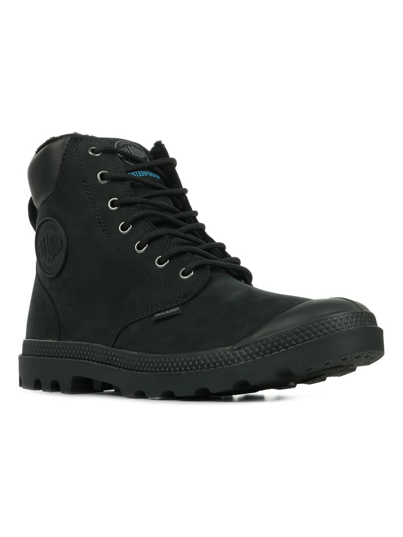 Botas Palladium Pampa Sport Cuff WPS - Caña Media, Nobuck Impermeable, Suela De Goma Gruesa