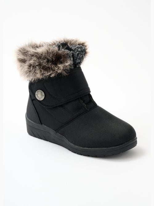 Boots scratchées chaudes largeur confort - Afibel - Kiabi