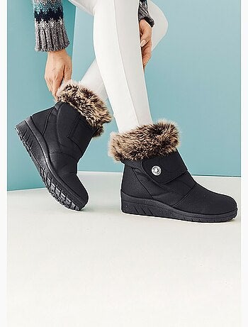 Boots scratchées chaudes largeur confort