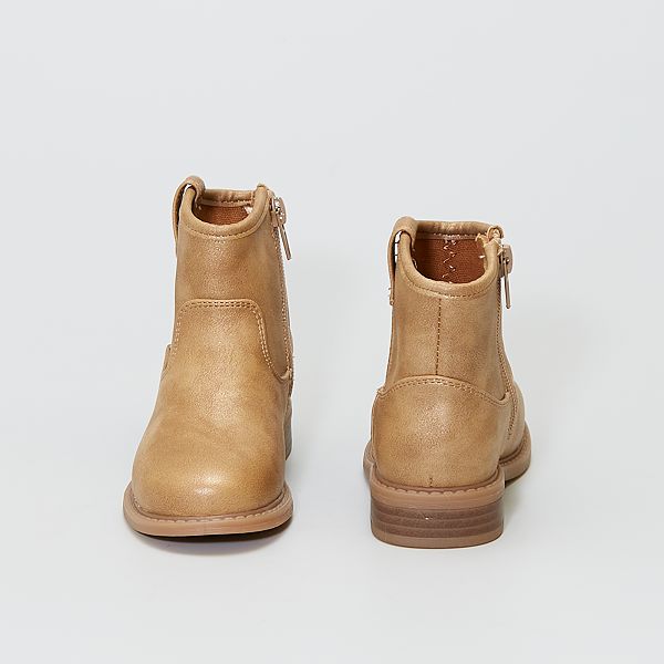 boots dorées homme