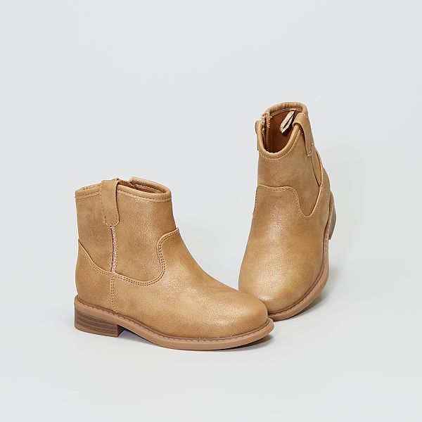 boots dorées homme