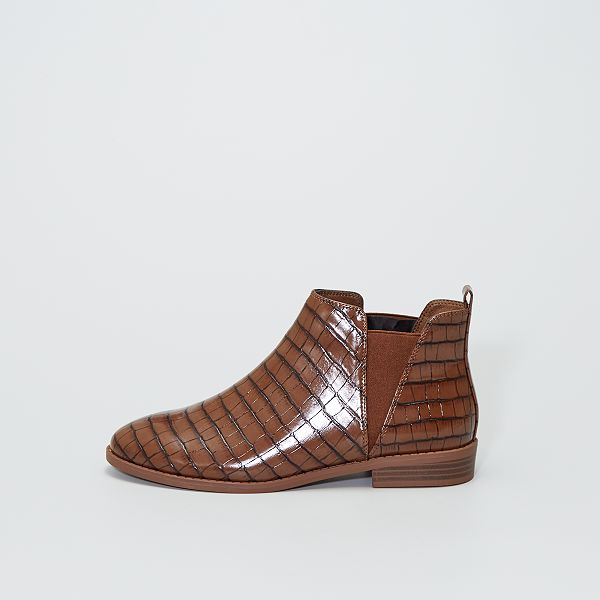 orange chelsea boots
