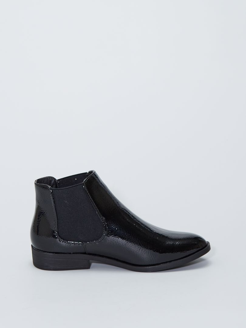 bottines chelsea vernies