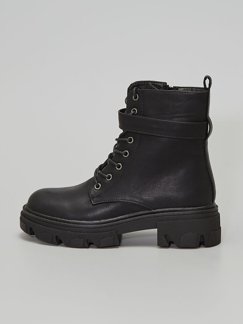 Boots style rangers noir - Kiabi