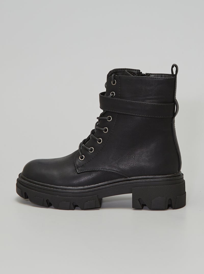 Boots style rangers noir - Kiabi