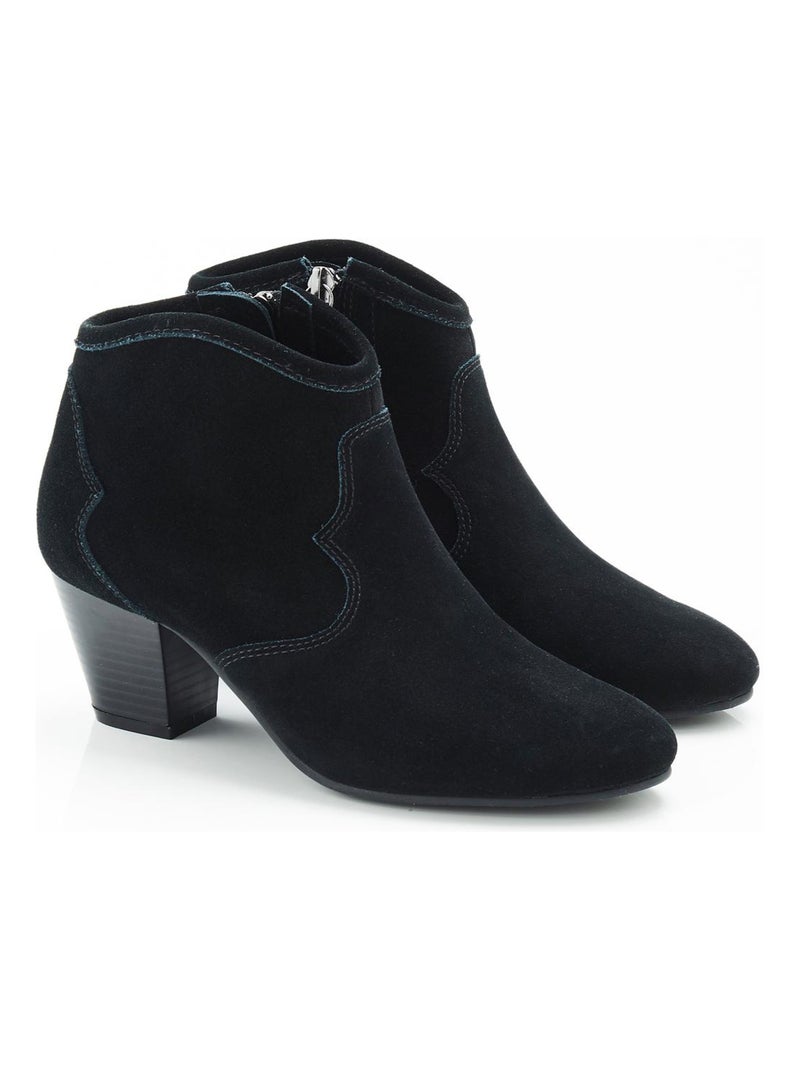 Boots style santiag - Damart Noir - Kiabi