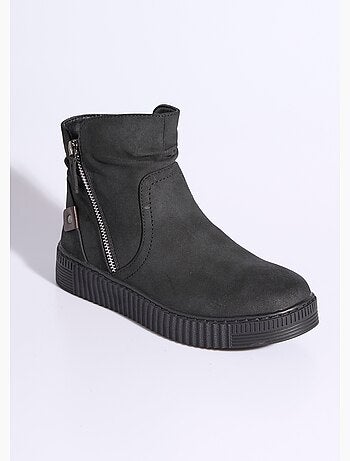 Boots suédées avec semelle compensée - afibel