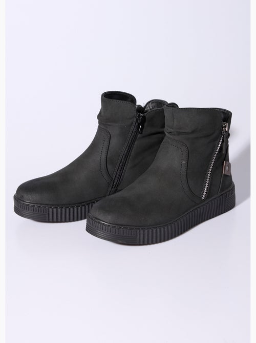 Boots suédées avec semelle compensée - afibel - Kiabi Boots suédées avec semelle compensée - afibel - Kiabi