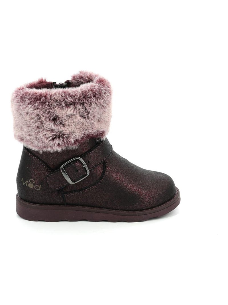 Boots Synthetique Aldizia Mod 8 Bordeaux - Kiabi