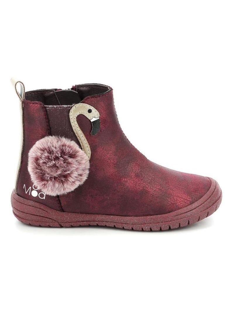 Boots Synthetique Fiany Bordeaux - Kiabi