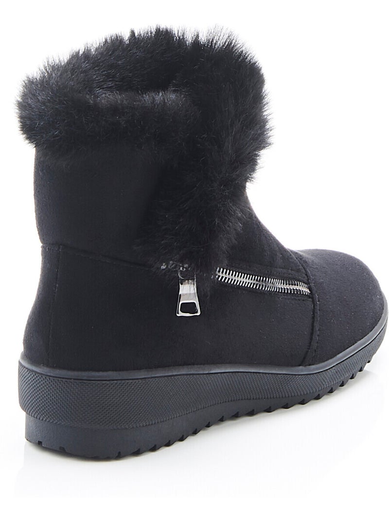 Boots Thermolactyl glissière latérale - Damart Bleu - Kiabi