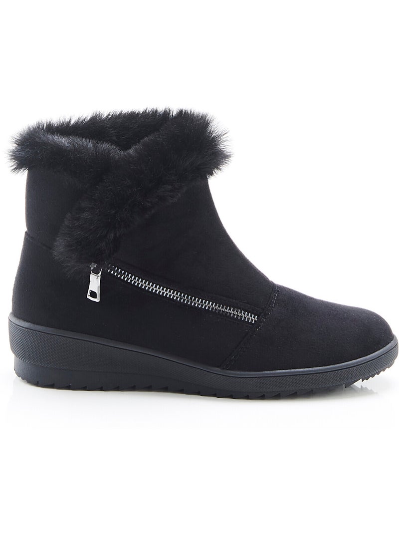 Boots Thermolactyl glissière latérale - Damart Bleu - Kiabi