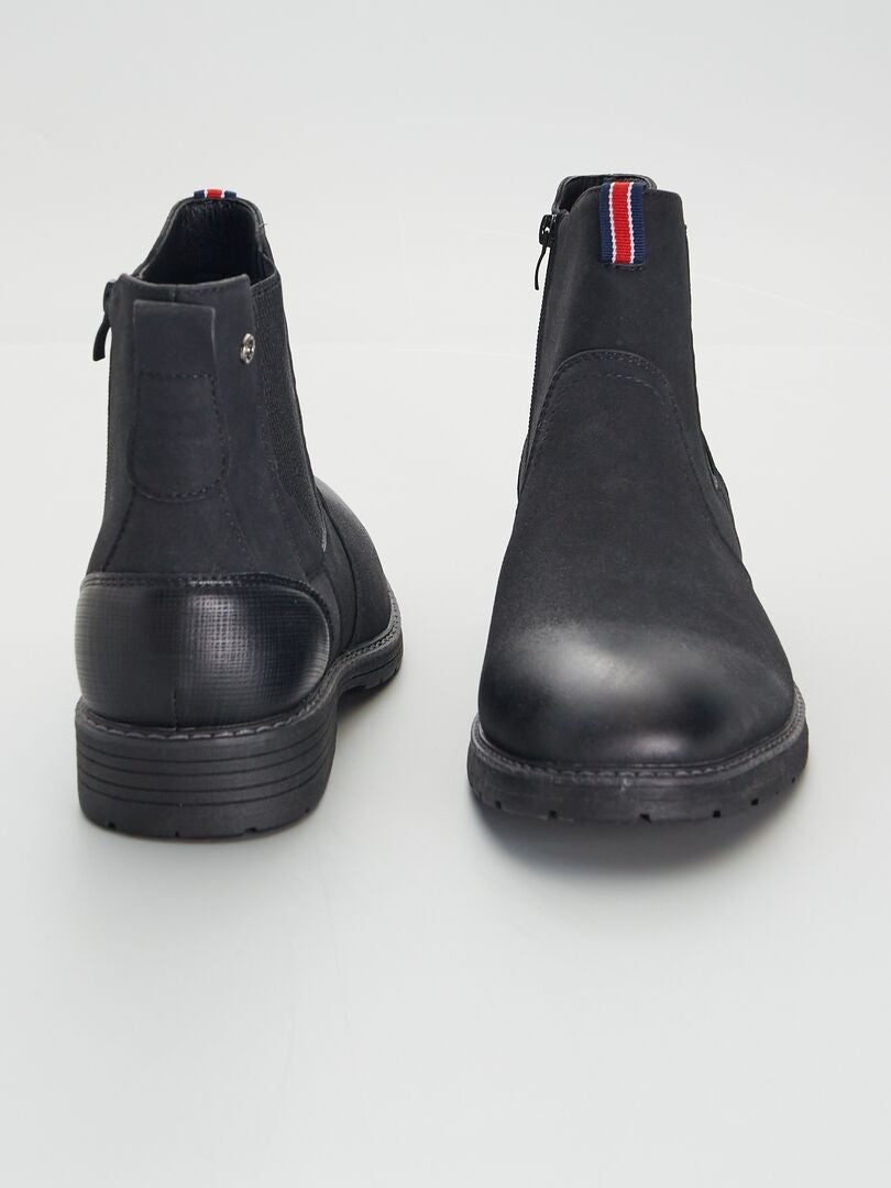 Boots type chelsea Noir - Kiabi