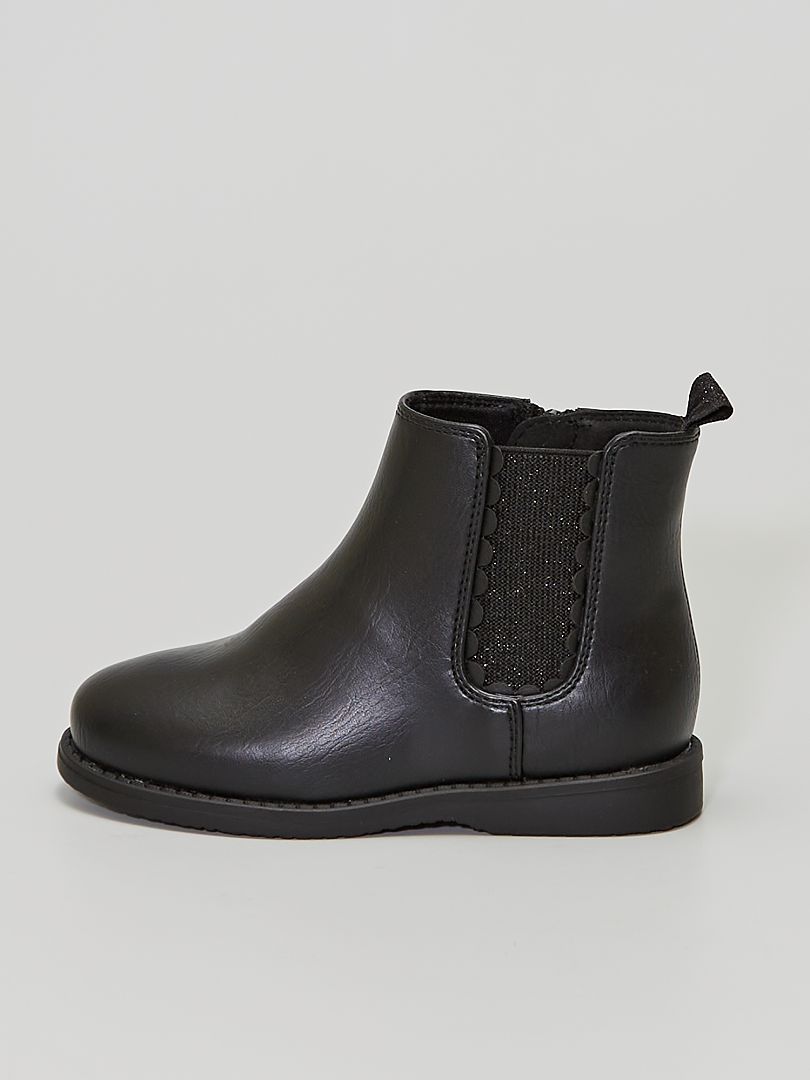 Boots type 'Chelsea' noir - Kiabi