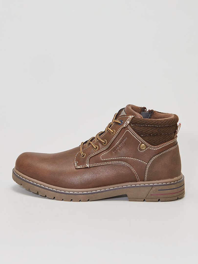 Boots type montagne marron - Kiabi