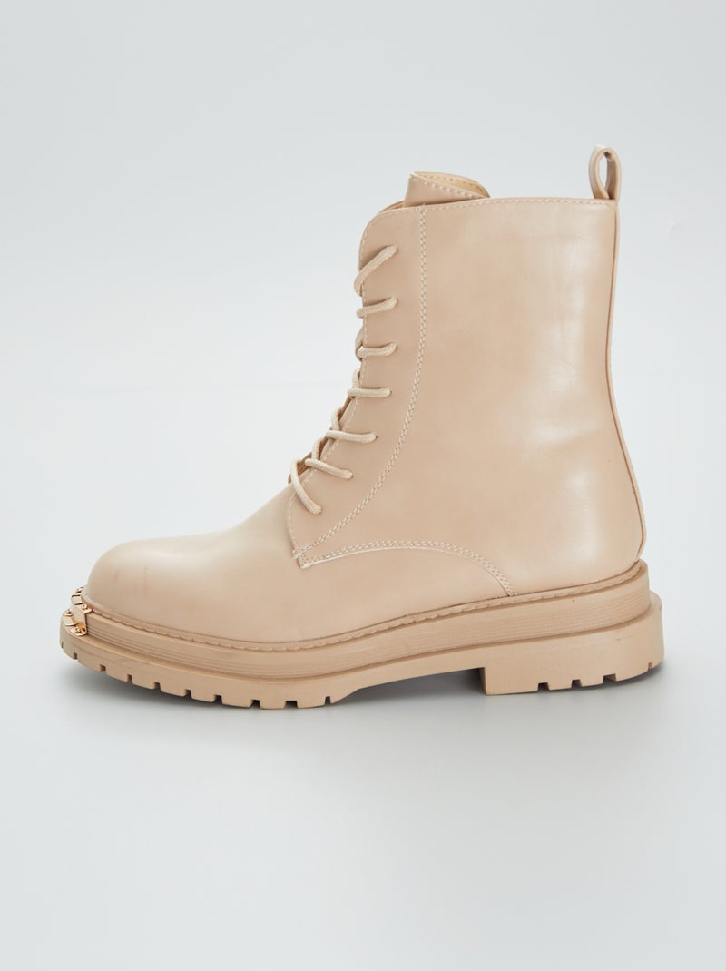 Boots type rangers Beige - Kiabi