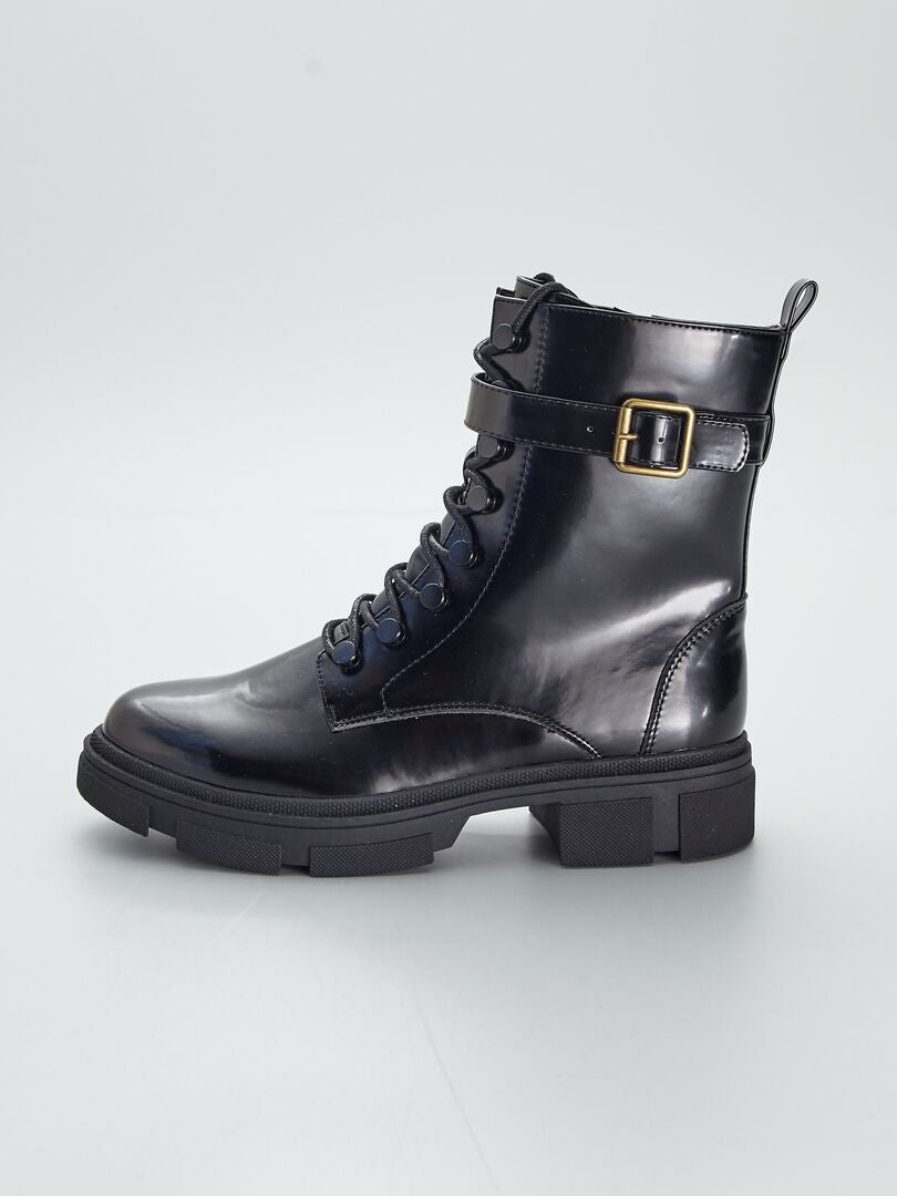 Boots type rangers noir - Kiabi
