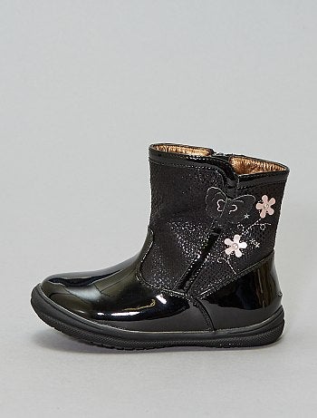 Boots vernies décors fantaisies