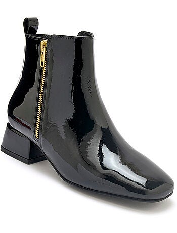 Boots vernies en cuir - PEDICONFORT
