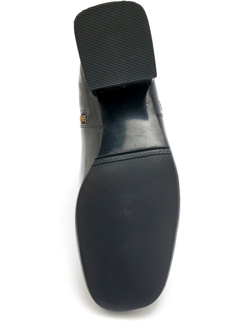 Boots vernies en cuir - PEDICONFORT Noir - Kiabi