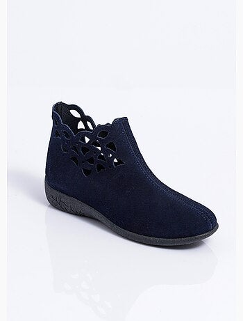 Boots zippées cuir fabriquées en france - afibel