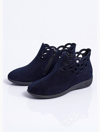 Boots zippées cuir fabriquées en france - afibel