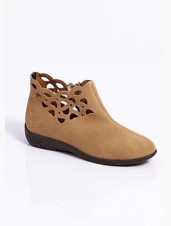 Boots zippées cuir fabriquées en france - afibel