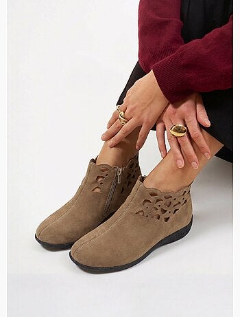 Boots zippées cuir fabriquées en france - afibel
