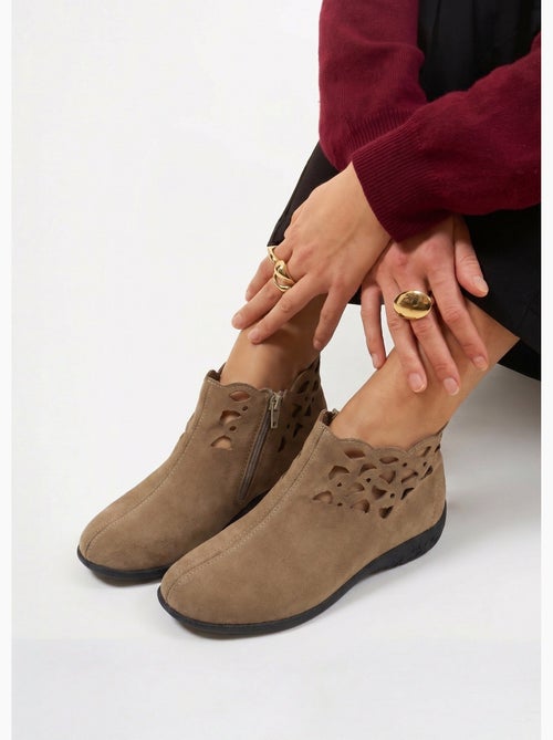 Boots zippées cuir fabriquées en france - afibel - Kiabi Boots zippées cuir fabriquées en france - afibel - Kiabi