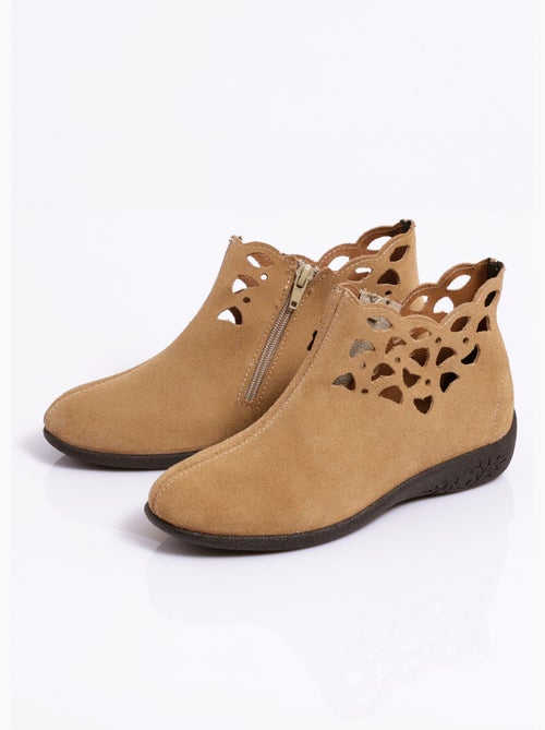 Boots zippées cuir fabriquées en france - afibel - Kiabi Boots zippées cuir fabriquées en france - afibel - Kiabi