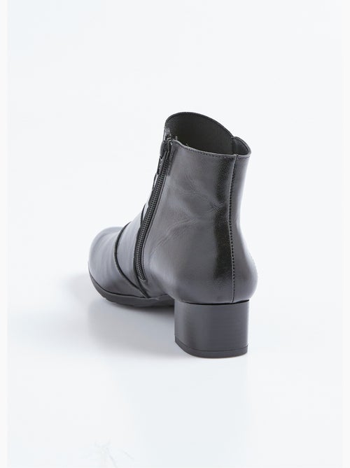 Boots zippées élastiquées - Afibel - Kiabi